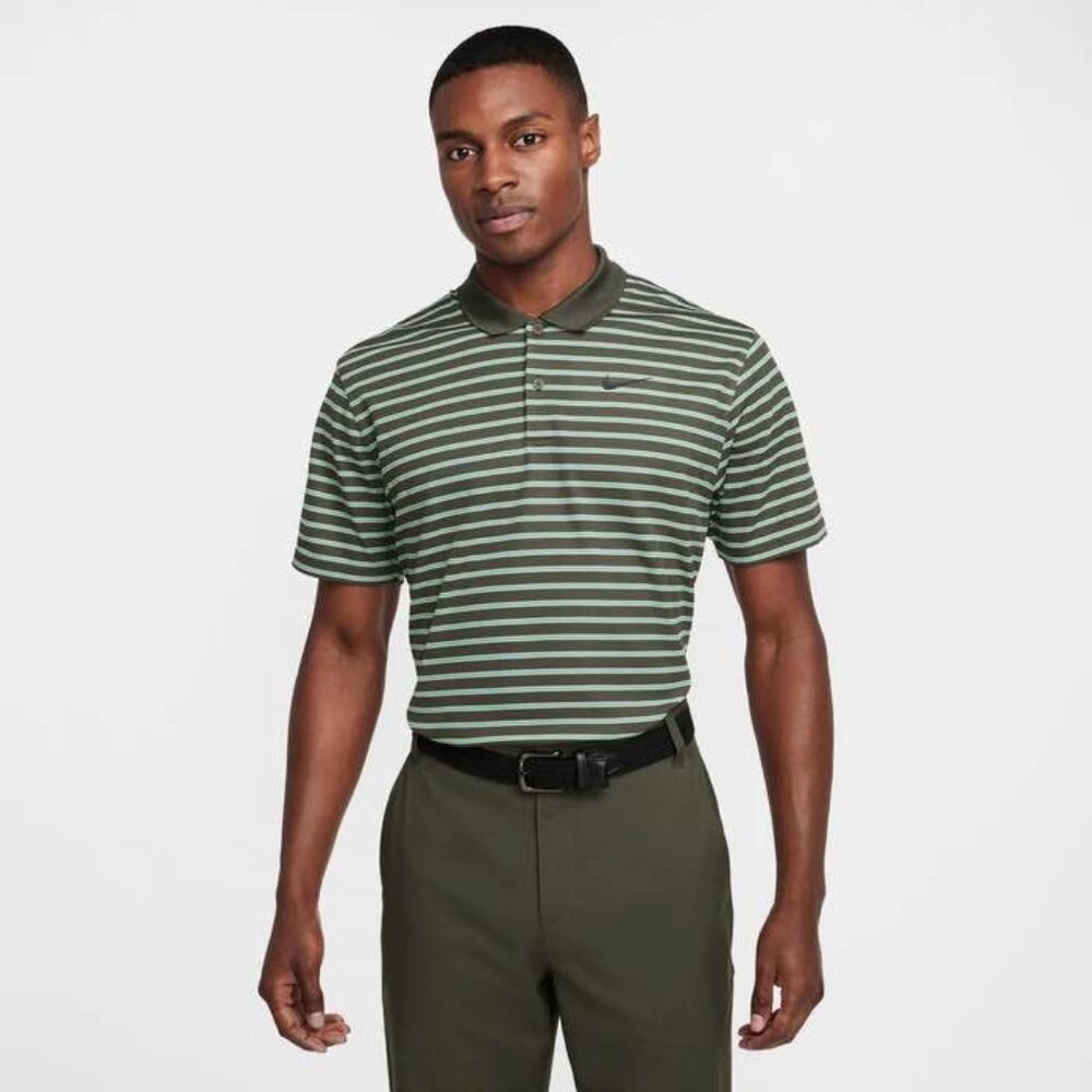 Nike Dri FIT Victory Striped Golf Polo Men's Size Medium